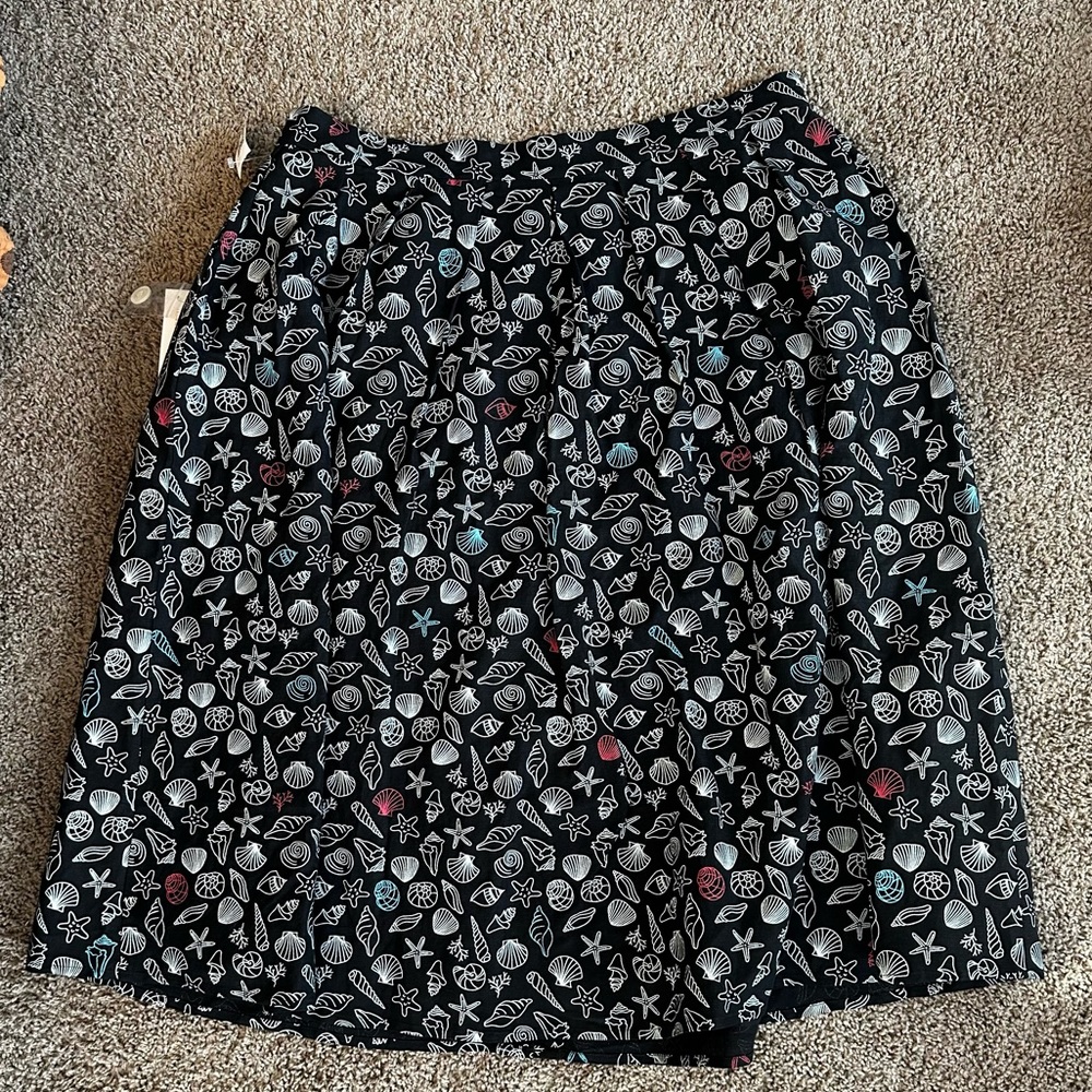 NWT ModCloth Always Turning Heads Pleated Sea Shell Skirt - Picture 5 of 5